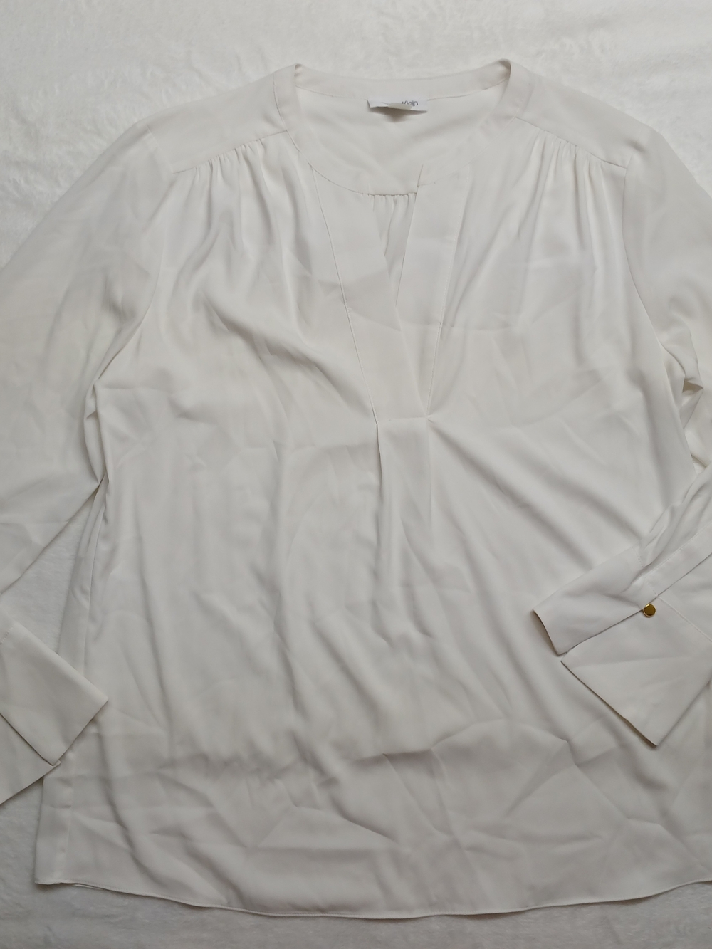 Calvin Klein Women's White Blouse Size XL
